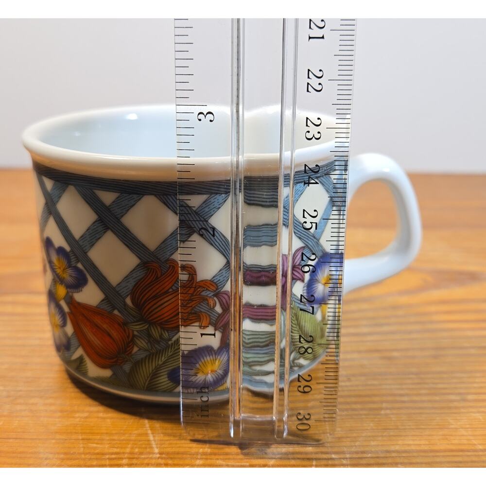 Dansk Nordic Garden Floral Lattice Portugal Cup and Saucer Set - Picture 11 of 11